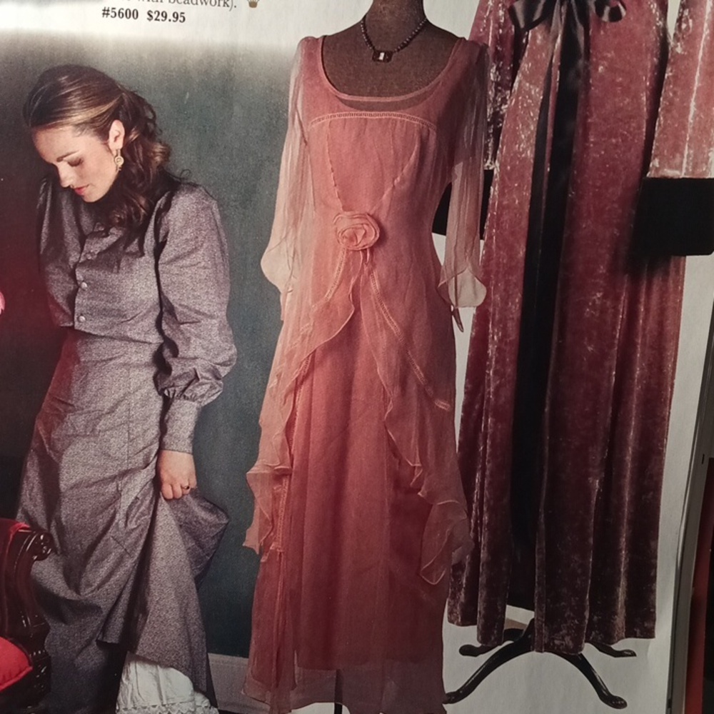 Victorian Trading Company Hopeless Romantic Victorian Pink Chiffon Dress